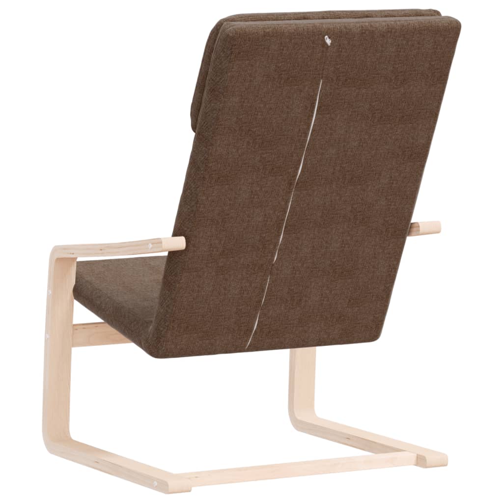 Relaxing Chair Dark Brown Fabric