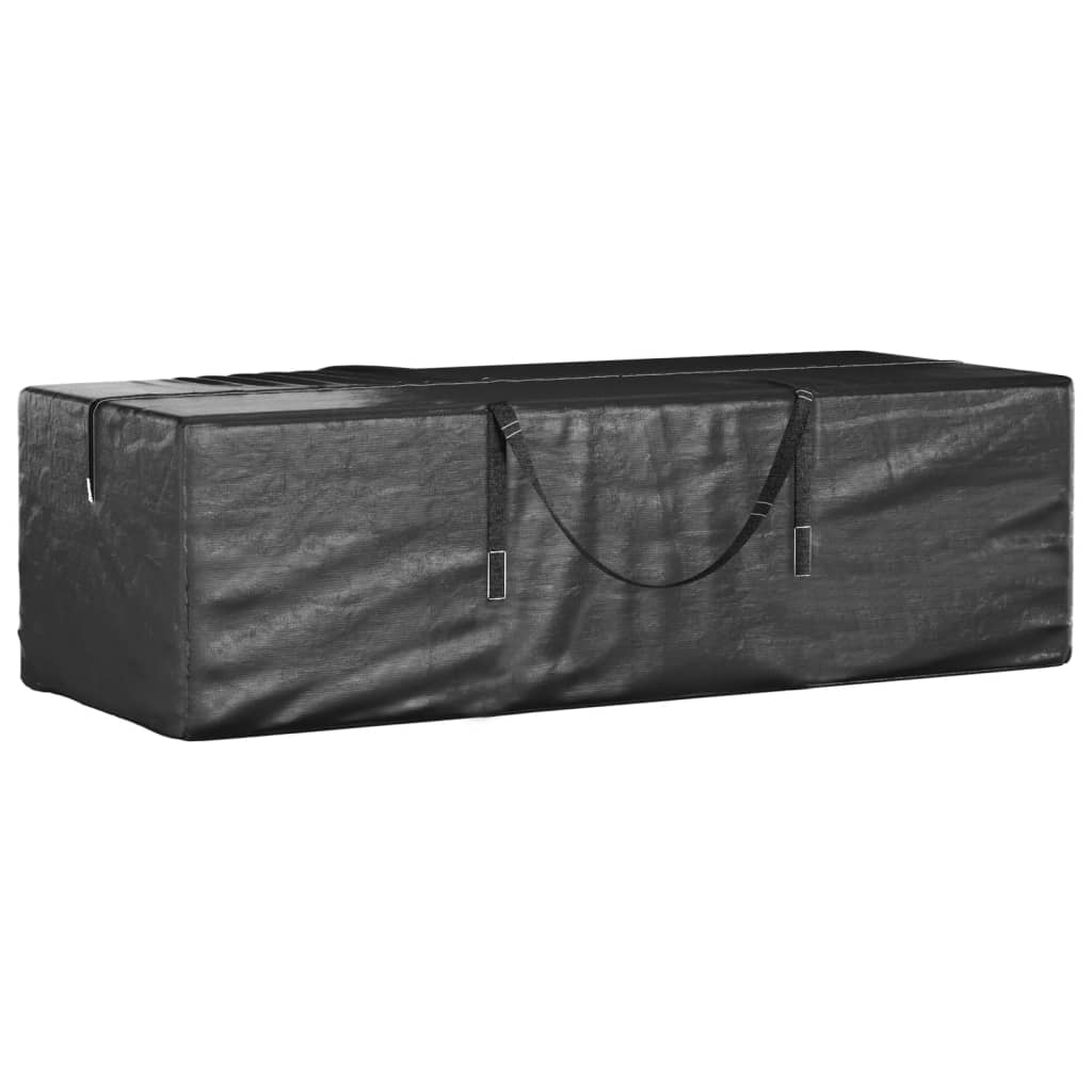 Garden Cushion Storage Bags 2 pcs Black 135x40x55 cm Polyethylene