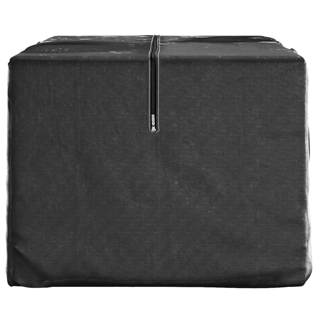 Garden Cushion Storage Bags 2 pcs Black 150x75x75 cm Polyethylene