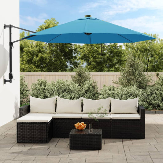 Wall-mounted Parasol Sea Blue 290 cm