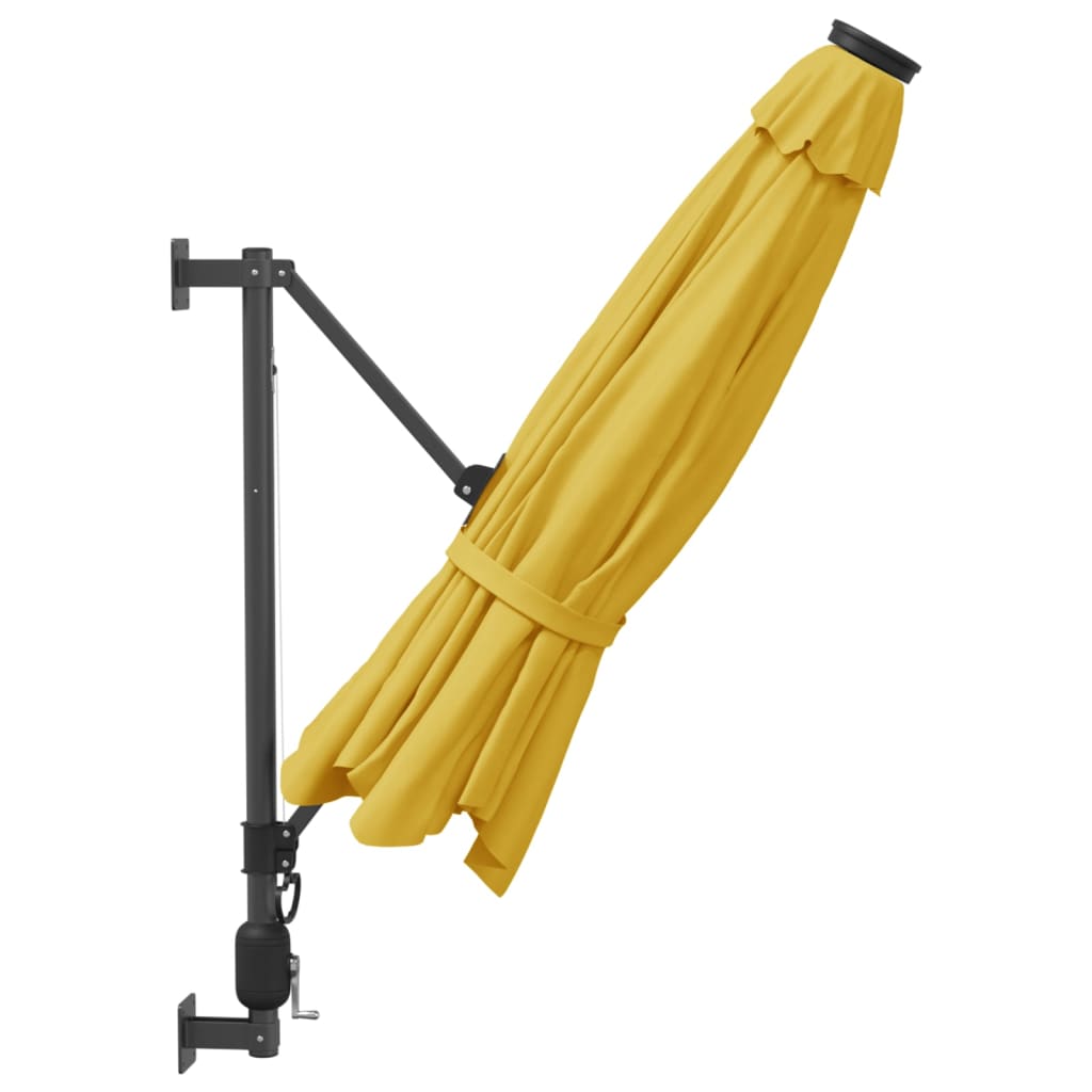 Wall-mounted Parasol Yellow 290 cm