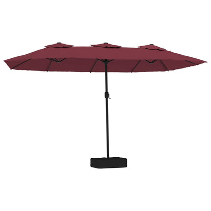 Double-Head Garden Parasol Bordeaux Red 449x245 cm