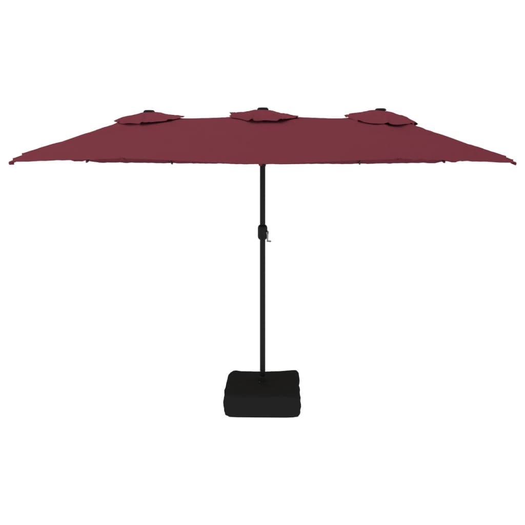 Double-Head Garden Parasol Bordeaux Red 449x245 cm