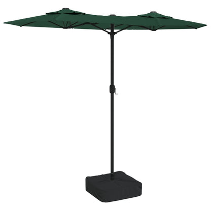 Double-Head Garden Parasol Green 316x240 cm