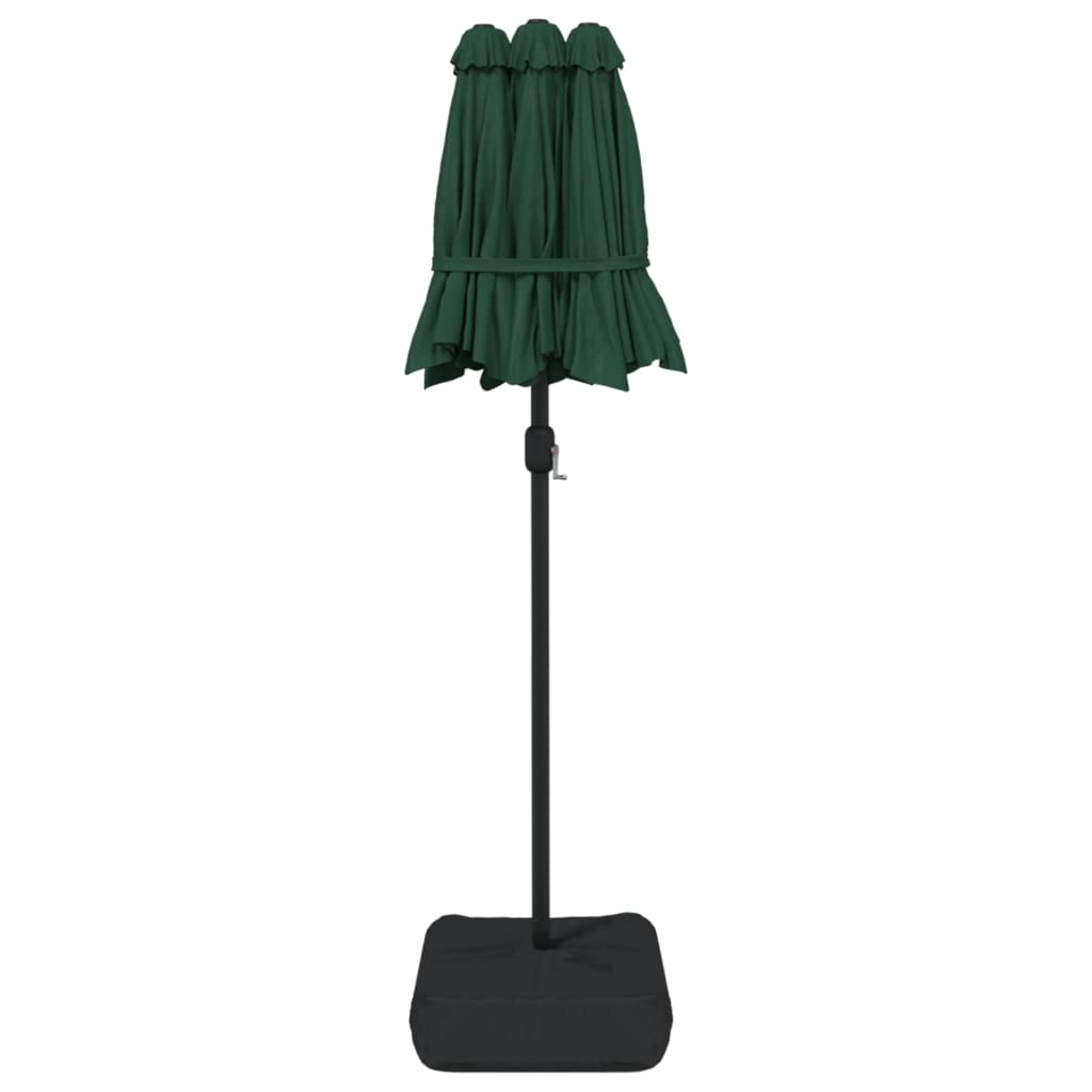 Double-Head Garden Parasol Green 316x240 cm