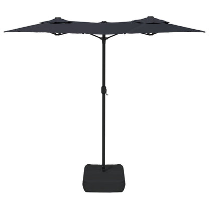 Double-Head Garden Parasol Black 316x240 cm