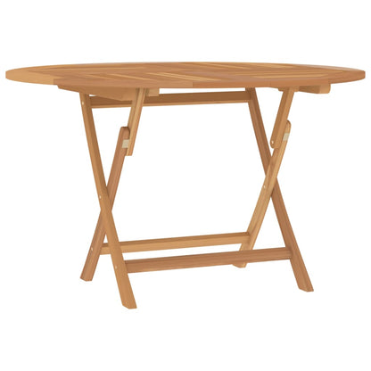 Folding Garden Table Ø 110x75 cm Solid Wood Teak