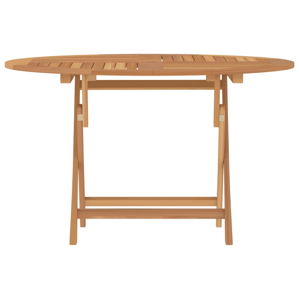 Folding Garden Table Ø 110x75 cm Solid Wood Teak