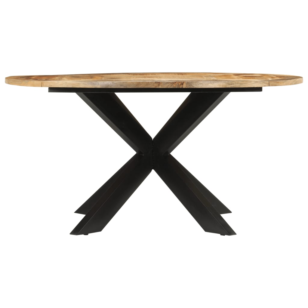 Dining Table Ø150x76 cm Solid Rough Wood Mango