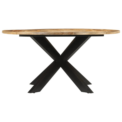 Dining Table Ø150x76 cm Solid Rough Wood Mango