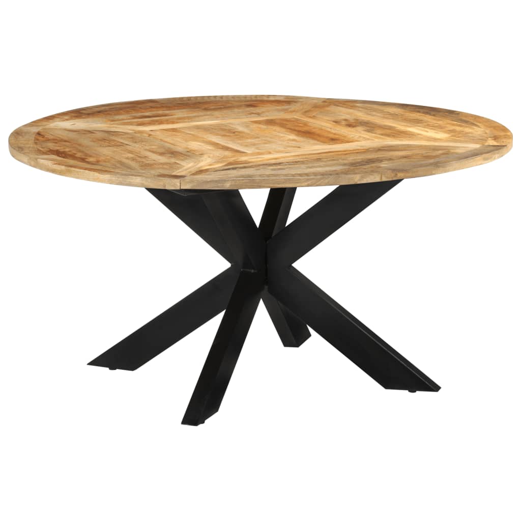 Dining Table Ø150x76 cm Solid Rough Wood Mango