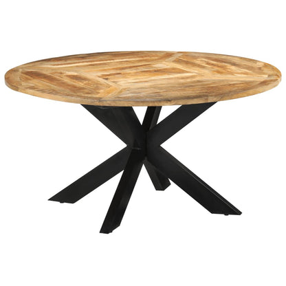 Dining Table Ø150x76 cm Solid Rough Wood Mango