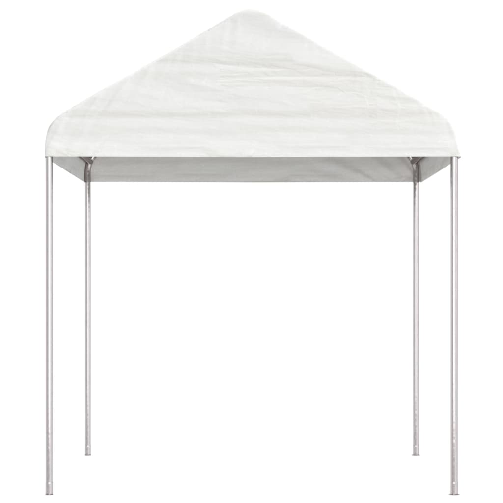 Gazebo with Roof White 4.46x2.28x2.69 m Polyethylene