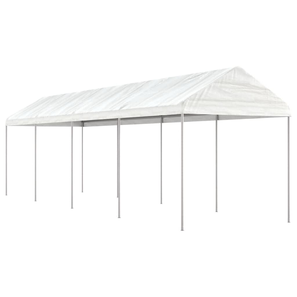 Gazebo with Roof White 8.92x2.28x2.69 m Polyethylene