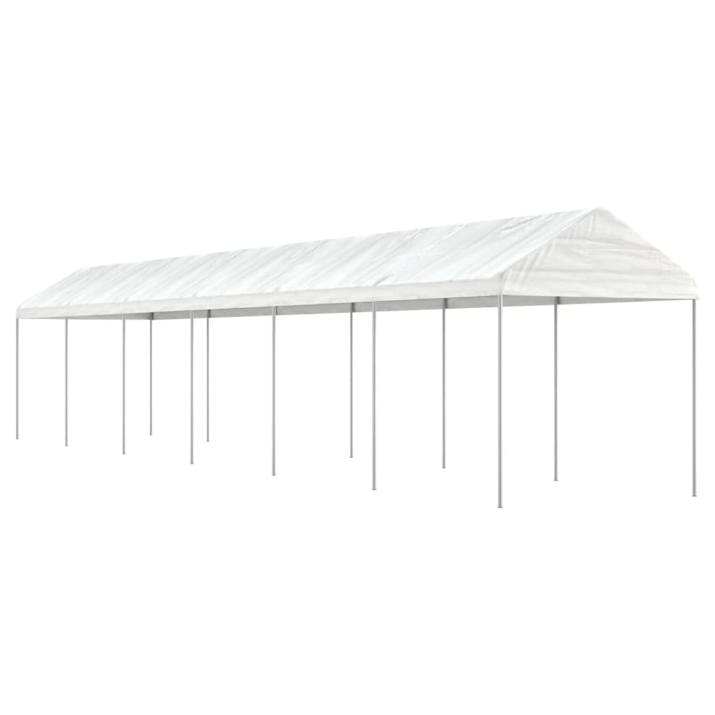 Gazebo with Roof White 13.38x2.28x2.69 m Polyethylene