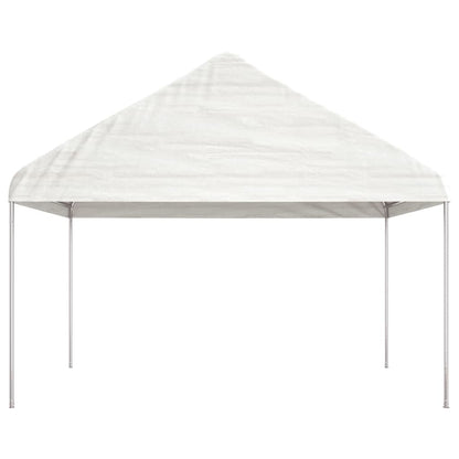 Gazebo with Roof White 6.69x4.08x3.22 m Polyethylene