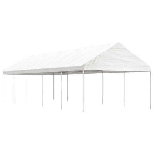 Gazebo with Roof White 11.15x4.08x3.22 m Polyethylene