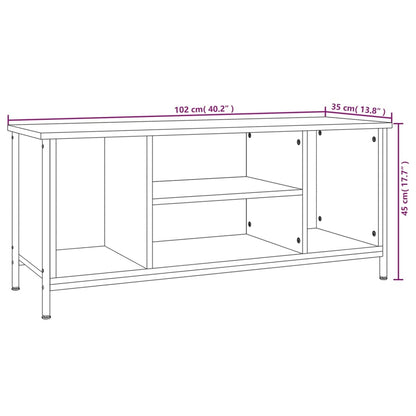 TV Cabinet Black 102x35x45 cm Engineered Wood