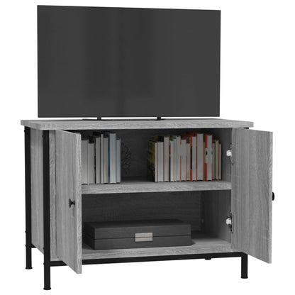 TV Cabinet with Doors Grey Sonoma 60x35x45 cm Engineered Wood