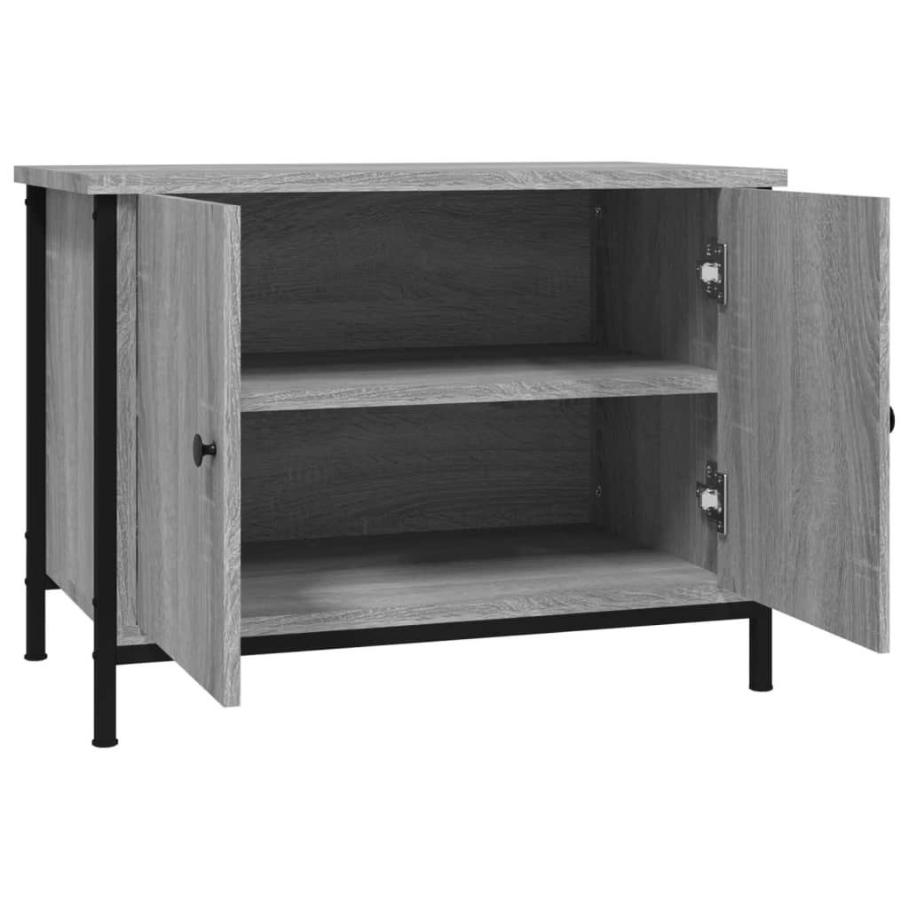 TV Cabinet with Doors Grey Sonoma 60x35x45 cm Engineered Wood