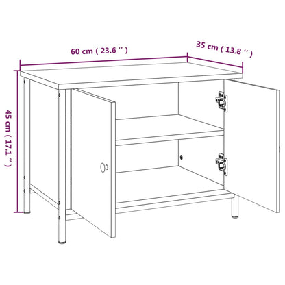 TV Cabinet with Doors Grey Sonoma 60x35x45 cm Engineered Wood