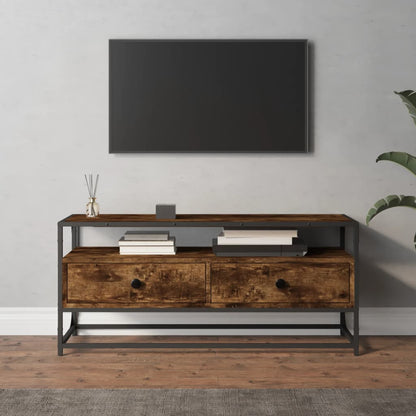 TV Cabinet Smoked Oak 100x35x45 cm Engineered Wood