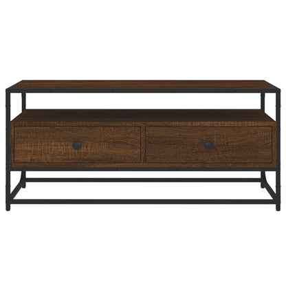 TV Cabinet Brown Oak 100x35x45 cm Engineered Wood