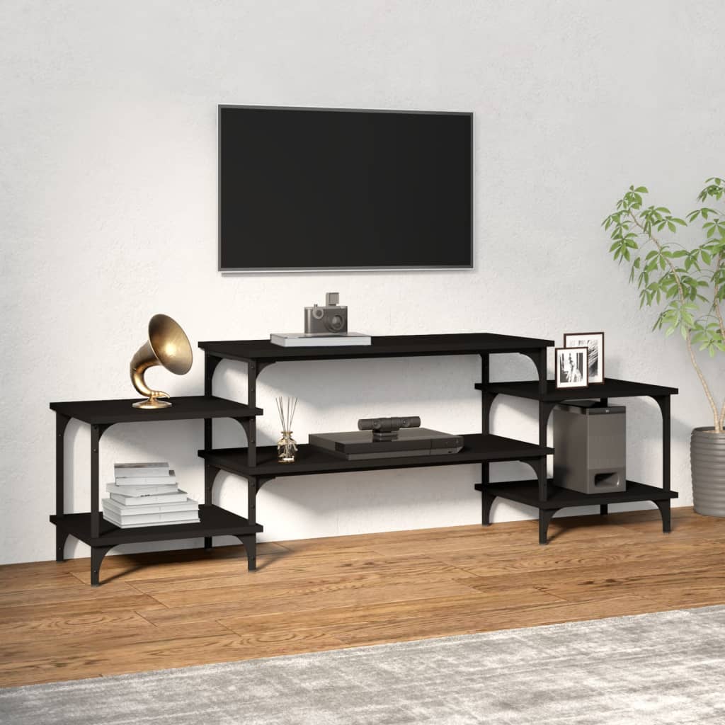 TV Cabinet Black 157x35x52 cm Engineered Wood