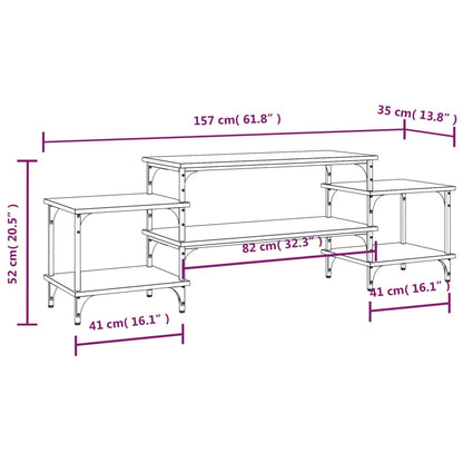 TV Cabinet Sonoma Oak 157x35x52 cm Engineered Wood