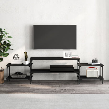 TV Cabinet Black 197x35x52 cm Engineered Wood