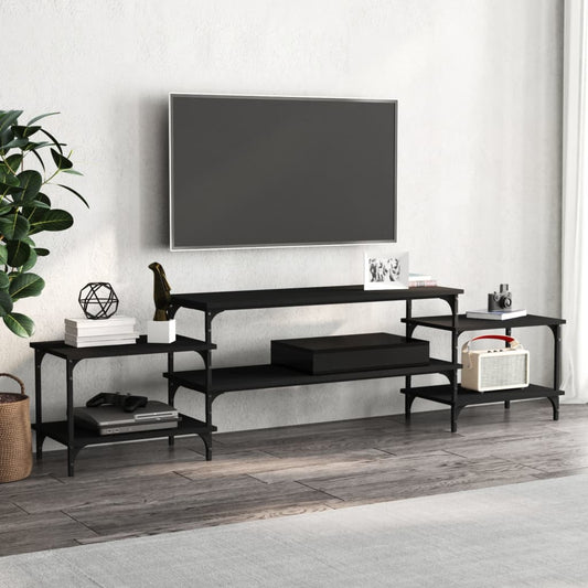 TV Cabinet Black 197x35x52 cm Engineered Wood