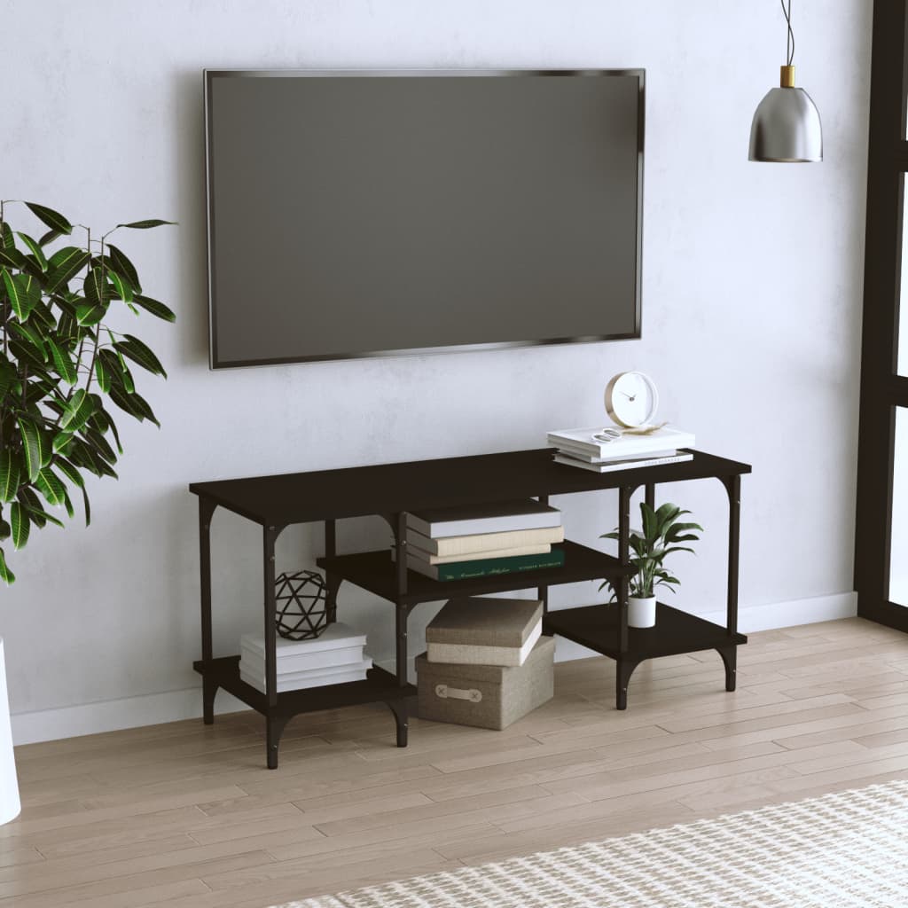 TV Cabinet Black 102x35x45.5 cm Engineered Wood