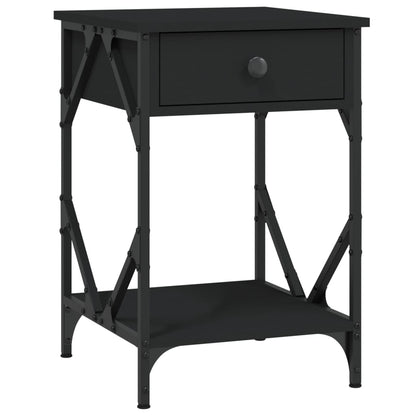 Bedside Cabinet Black 40x42x60 cm Engineered Wood