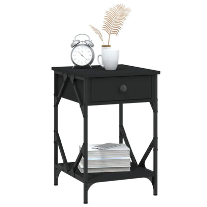 Bedside Cabinet Black 40x42x60 cm Engineered Wood