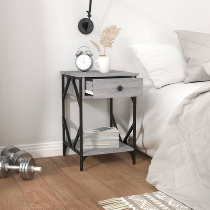 Bedside Cabinet Grey Sonoma 40x42x60 cm Engineered Wood