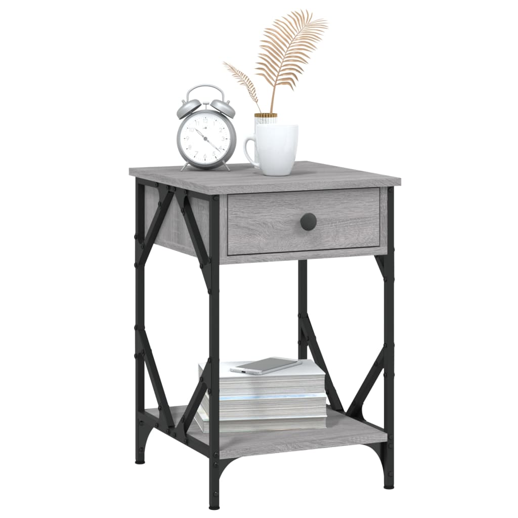 Bedside Cabinet Grey Sonoma 40x42x60 cm Engineered Wood