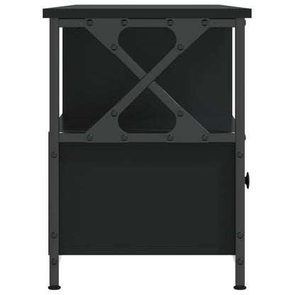 TV Cabinet Black 102x33x45 cm Engineered Wood&Iron