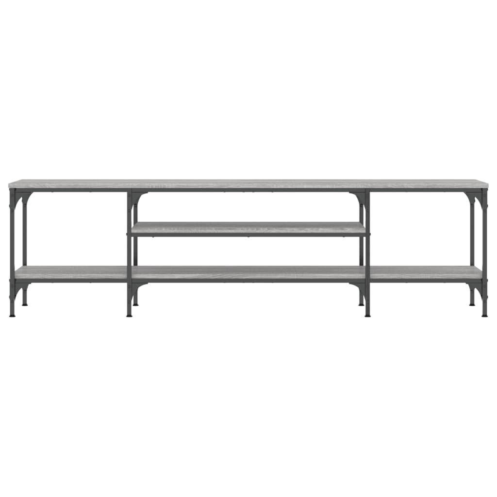 TV Cabinet Grey Sonoma 161x35x45 cm Engineered Wood&Iron