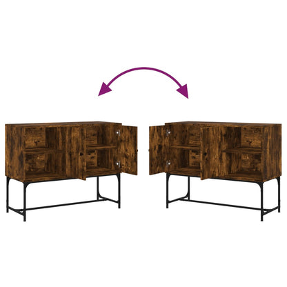 Sideboard Smoked Oak 100x40x79.5 cm Engineered Wood