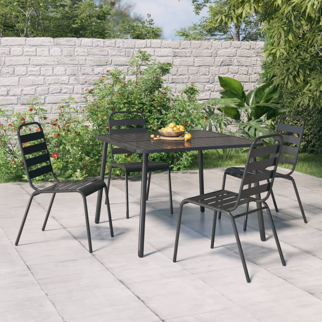 Garden Table Anthracite 100x100x71 cm Steel