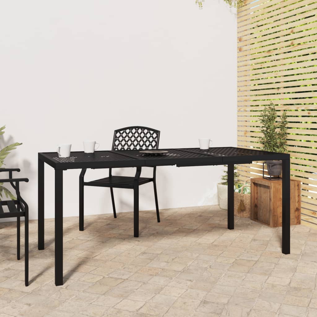 Garden Table Anthracite 165x80x72 cm Steel