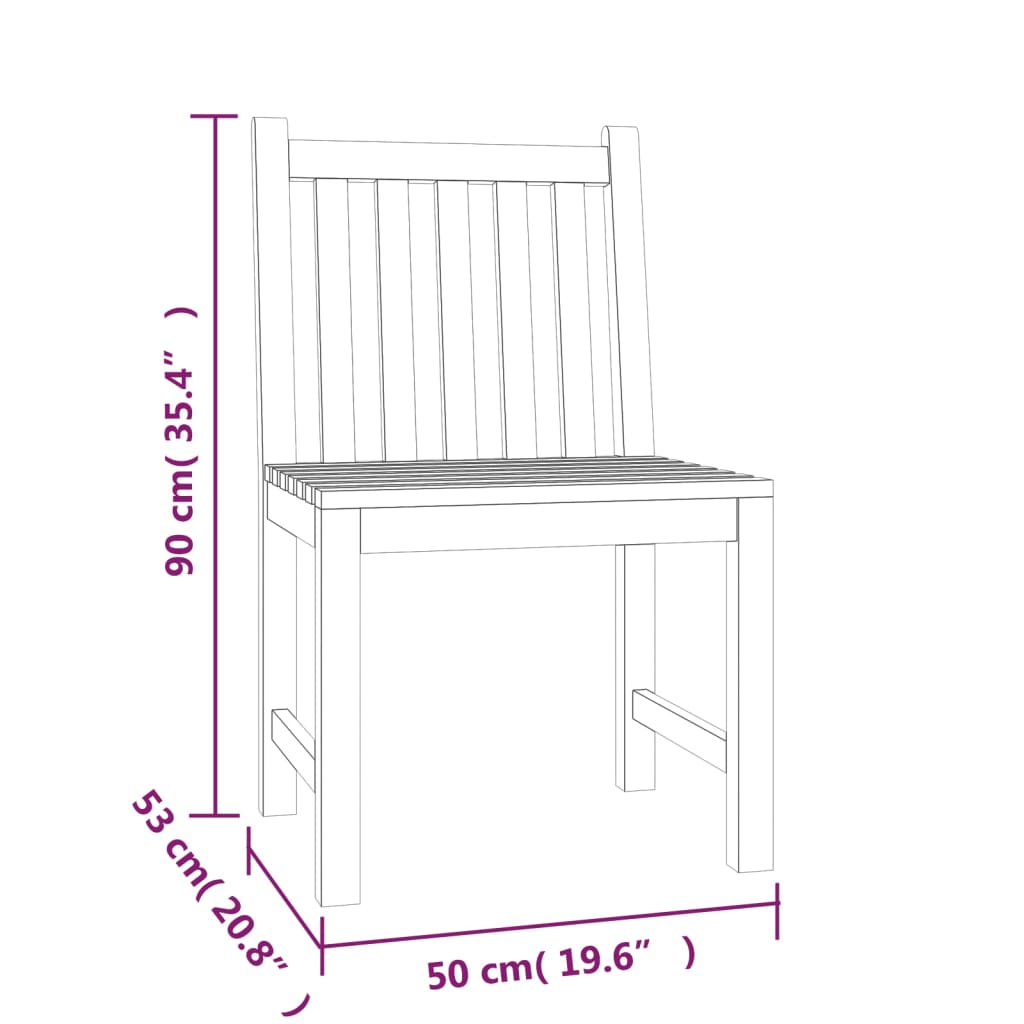 4 Piece Garden Dining Set Solid Wood Teak