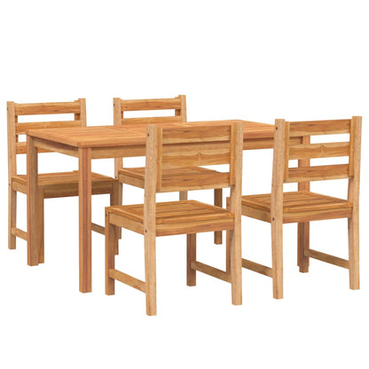 5 Piece Garden Dining Set Solid Wood Teak