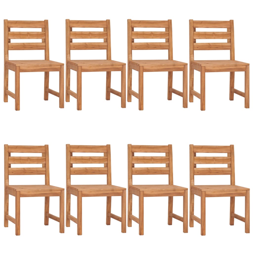 9 Piece Garden Dining Set Solid Wood Teak