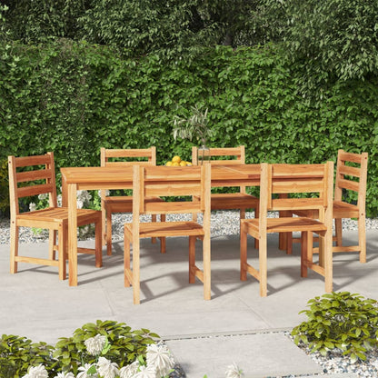 7 Piece Garden Dining Set Solid Wood Teak