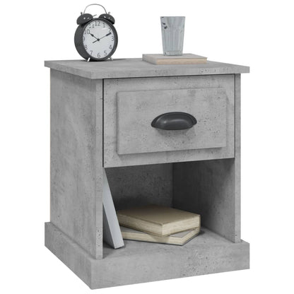 Bedside Cabinet Concrete Grey 39x39x47.5 cm Engineered Wood