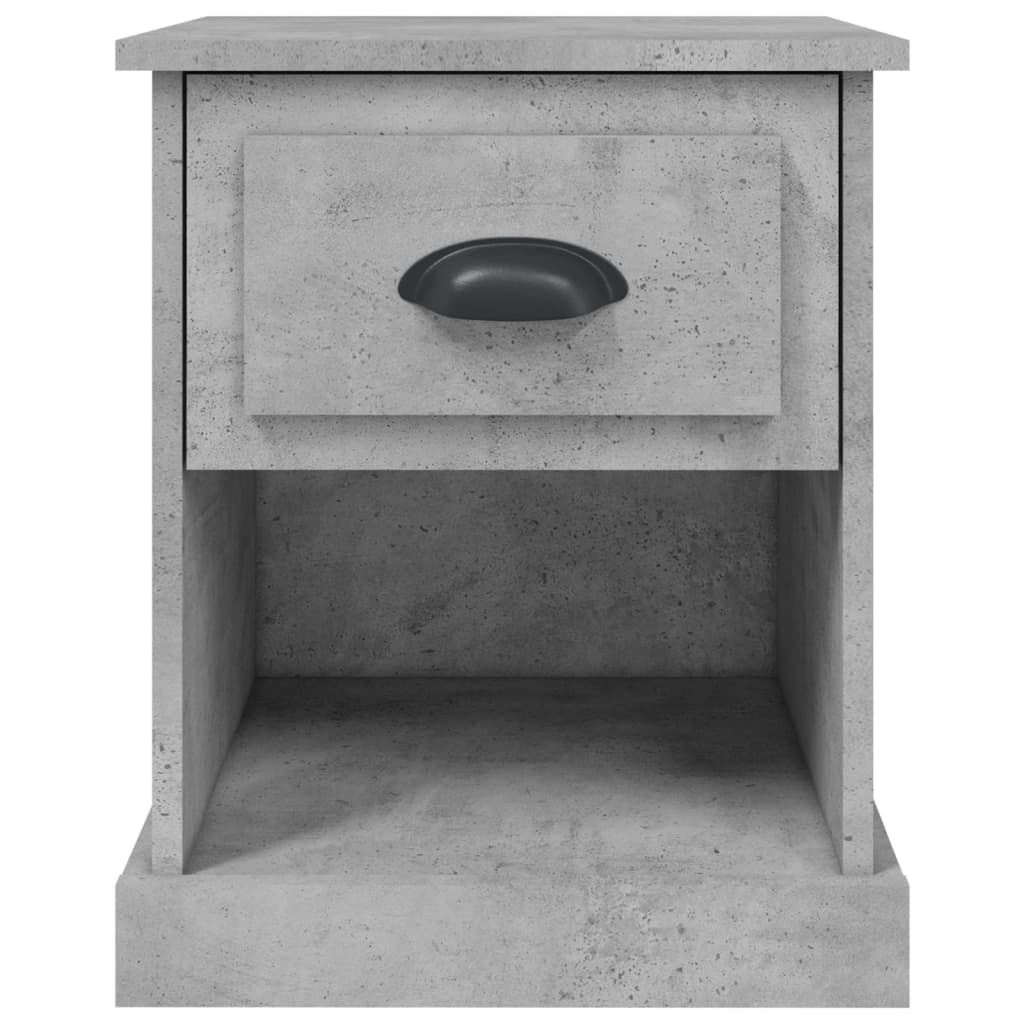 Bedside Cabinet Concrete Grey 39x39x47.5 cm Engineered Wood