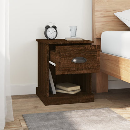 Bedside Cabinet Brown Oak 39x39x47.5 cm Engineered Wood