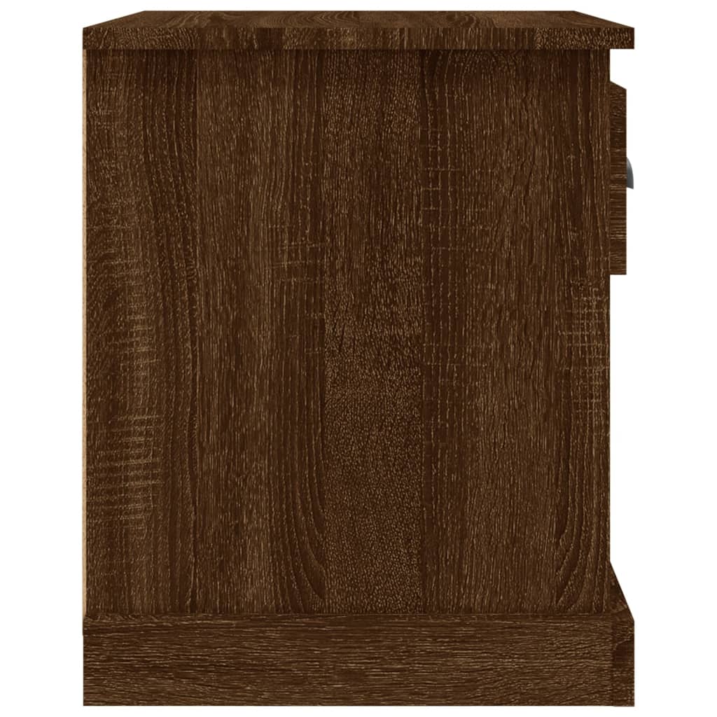 Bedside Cabinet Brown Oak 39x39x47.5 cm Engineered Wood