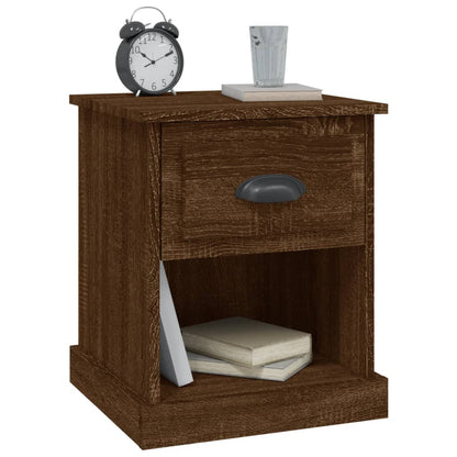 Bedside Cabinets 2 pcs Brown Oak 39x39x47.5 cm Engineered Wood